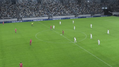 电竞博彩直播的足球比赛精彩进攻画面